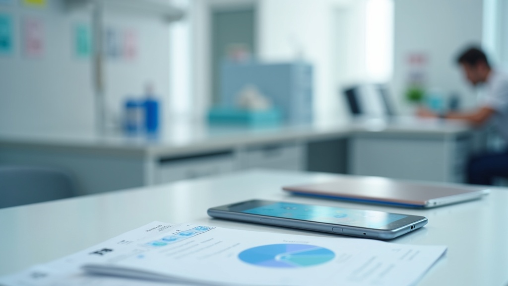 Effiziente digitale Kommunikationsmittel in der Praxis für den Austausch von Informationen.