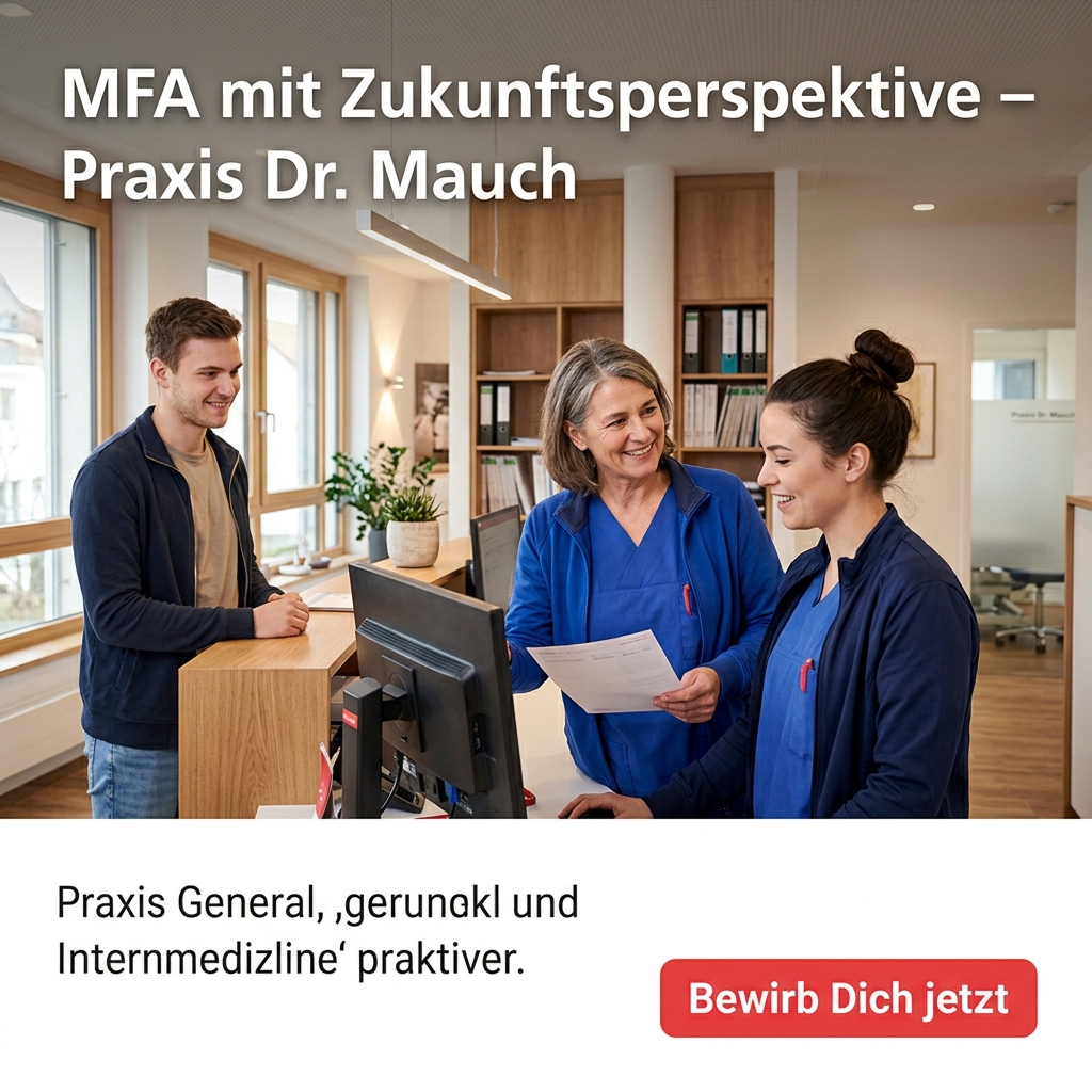 MFA mit Zukunftsperspektive – Praxis Dr. Mauch — Recruiting-Creative für MFA Teilzeit / Vollzeit