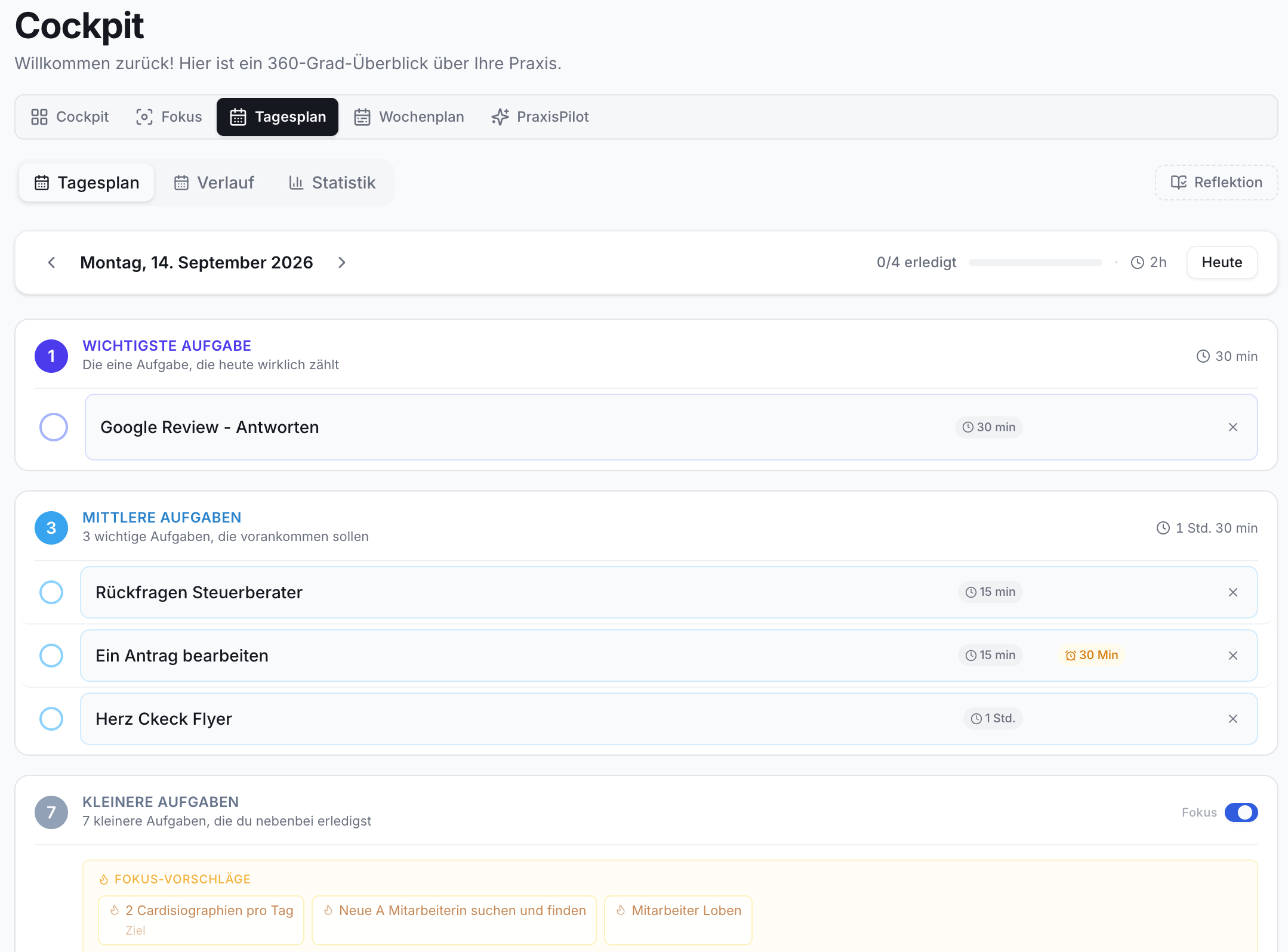 Screenshot: dashboard.tab.tagesplan
